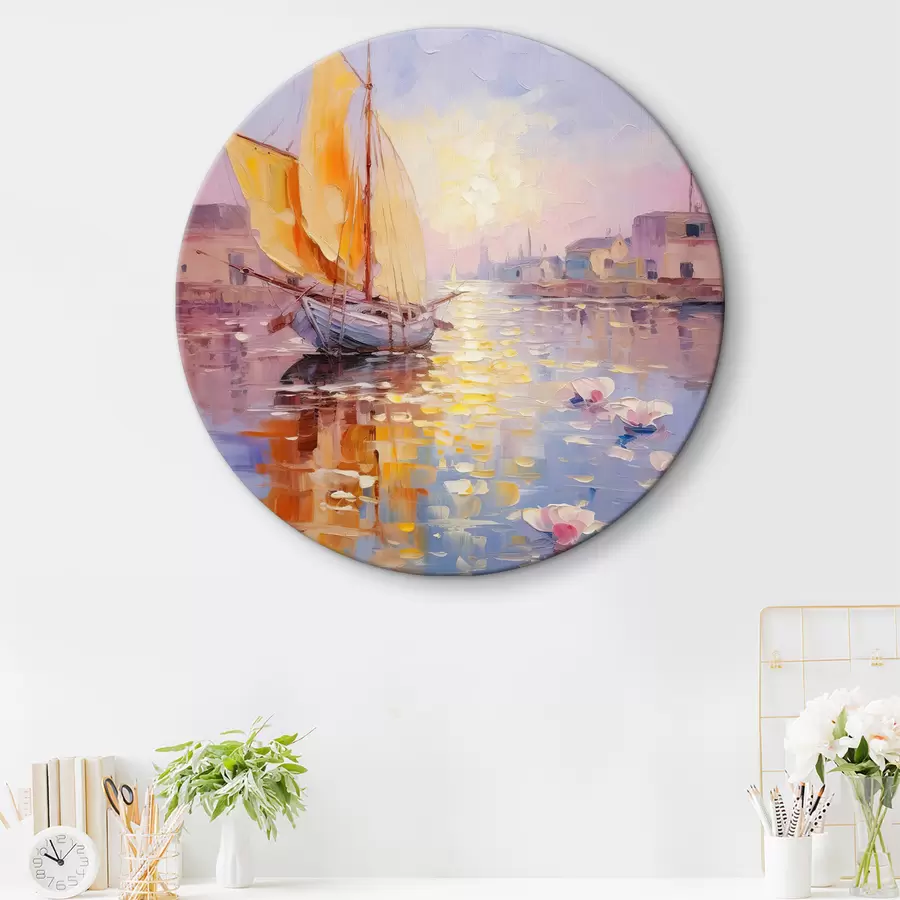 carta da parati Navigare verso il tramonto colorato nr. r37882