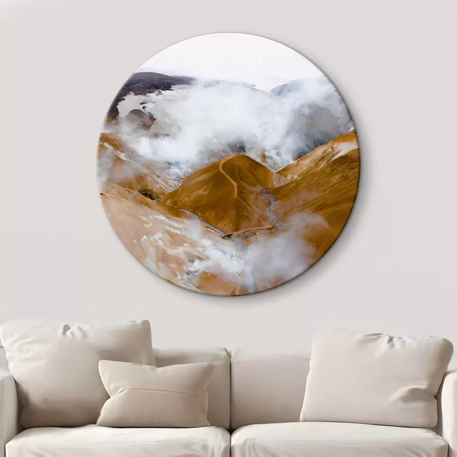 carta da parati Montagne nebbiose sotto un cielo nuvoloso nr. r37890