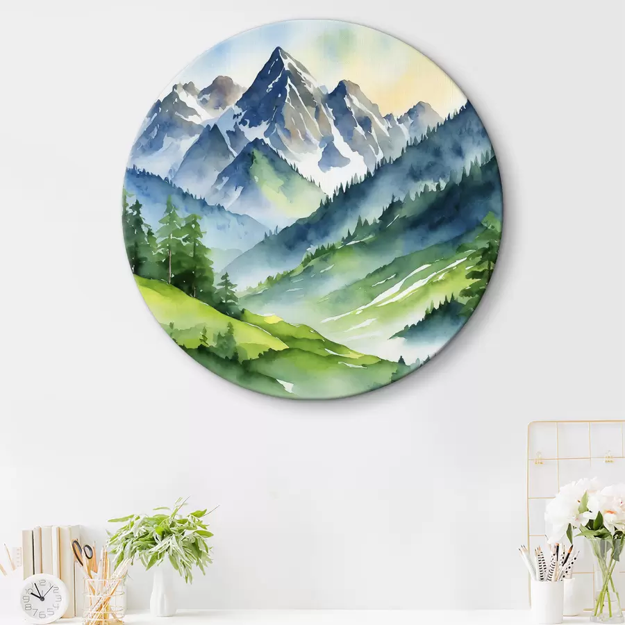 carta da parati Montagne maestose sotto un cielo morbido nr. r37957