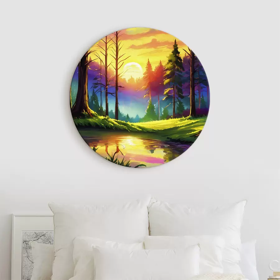 carta da parati Riflesso del tramonto nel fiume nr. r37996