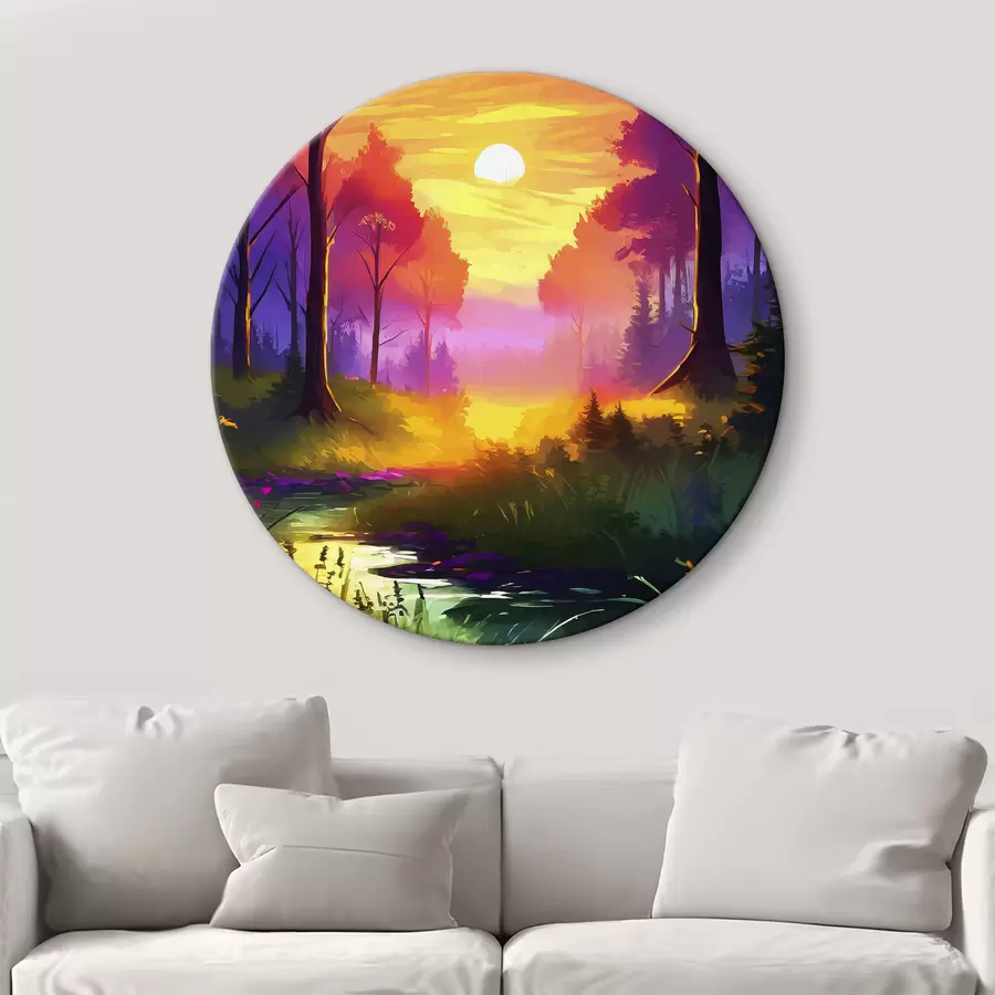 carta da parati Riflesso del tramonto nel fiume nr. r37997