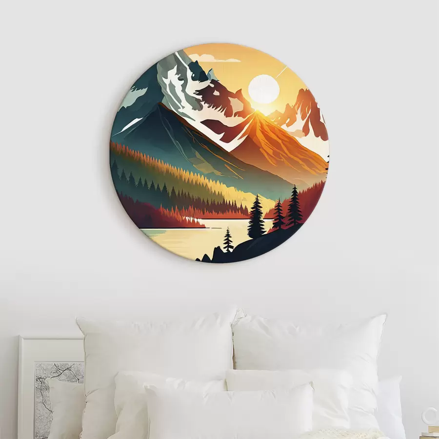 carta da parati Montagne maestose sotto un cielo luminoso nr. r38006