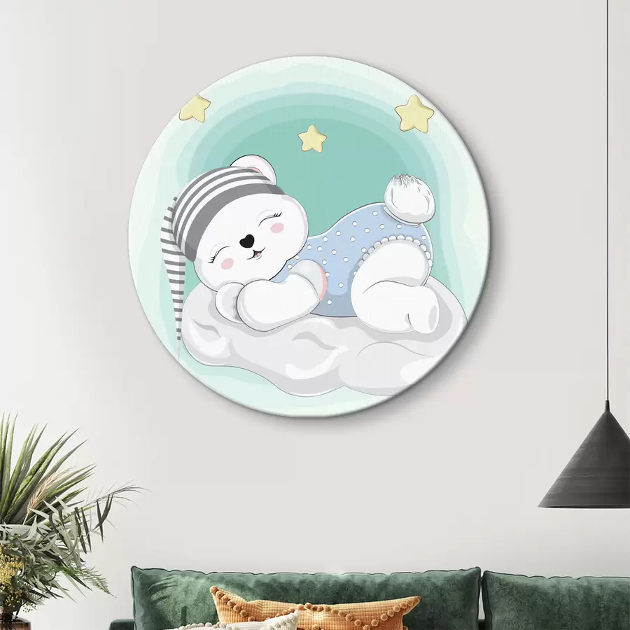 carta da parati Un orso magico sogna su una nuvola nr. r38040