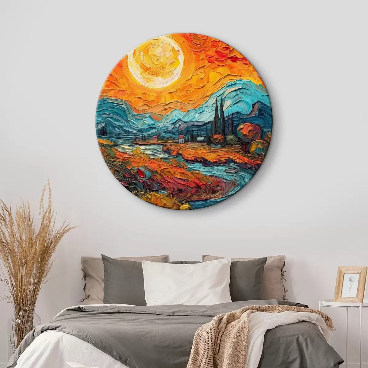 Quadri rotondi Tramonto luminoso r38057
