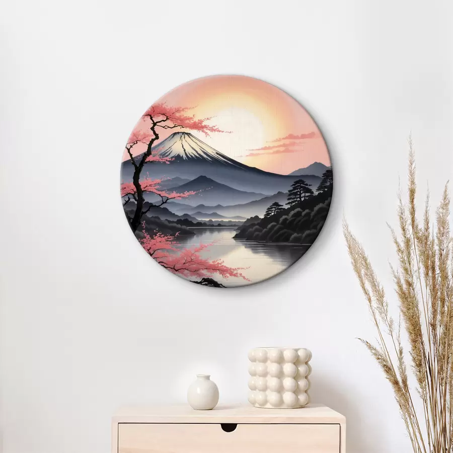 carta da parati Montagna con lago e alberi nr. r38100