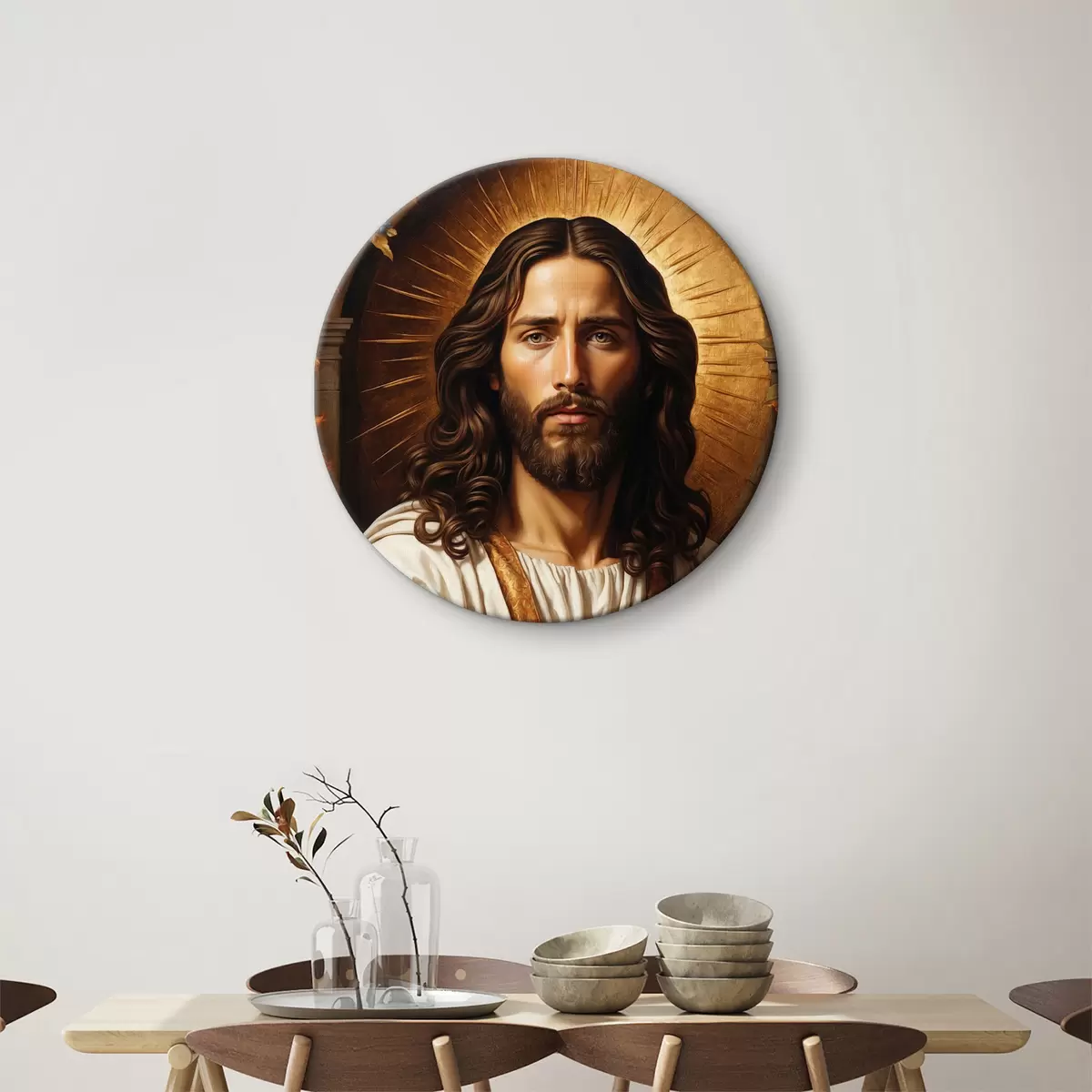 Quadri rotondi Immagine di Gesù Cristo r38123