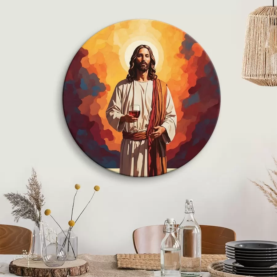 carta da parati Immagine di un uomo che tiene un bicchiere di vino nr. r38125