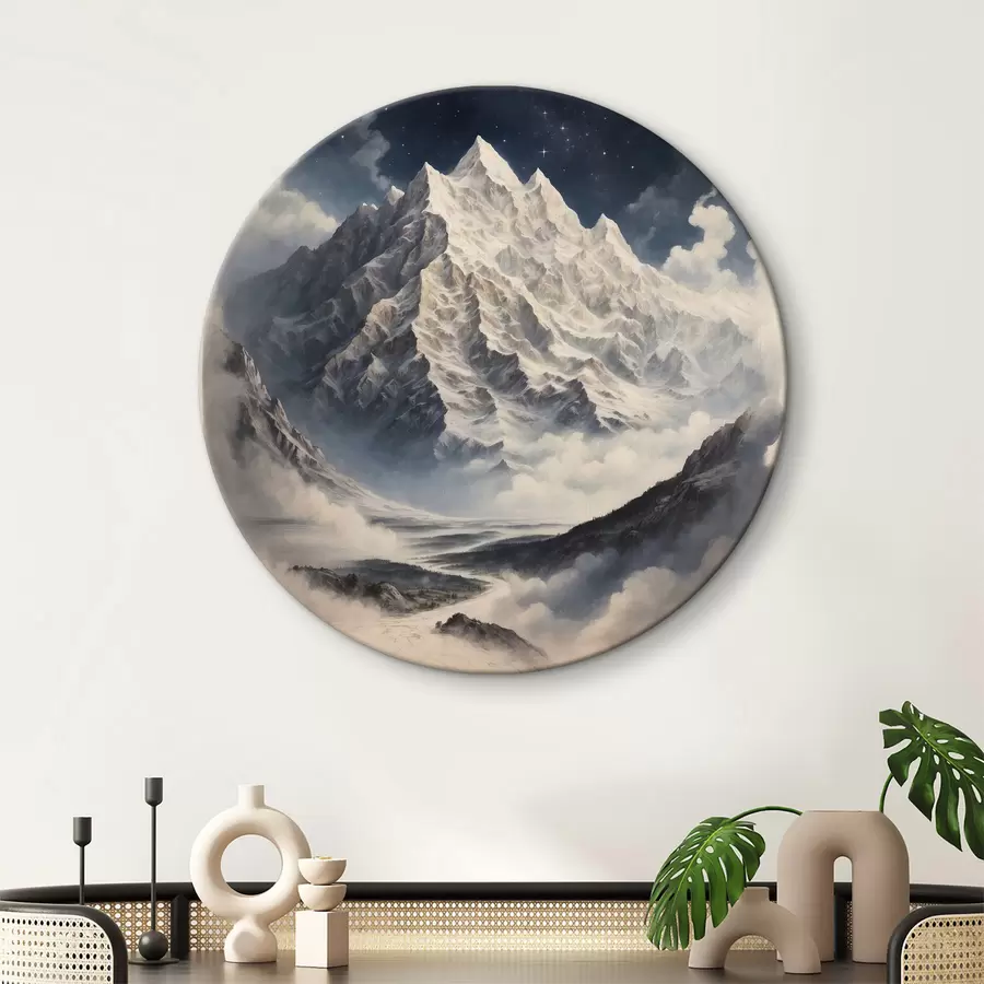 carta da parati Montagna con nuvole e stelle nr. r38127