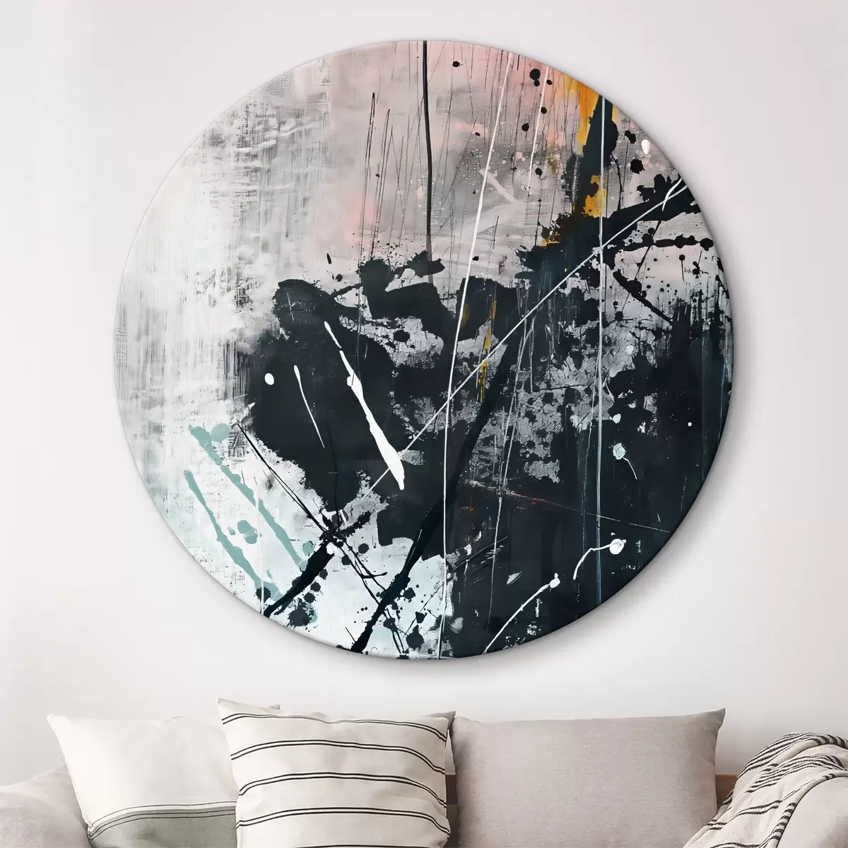 Quadri rotondi Immagine in bianco e nero r38133
