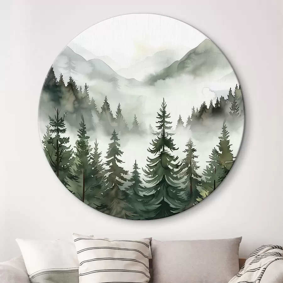 carta da parati Paesaggio di alberi e montagne nr. r38139