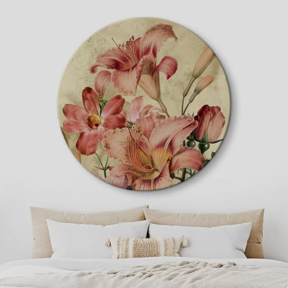 Quadri rotondi Primo piano di fiori r38200