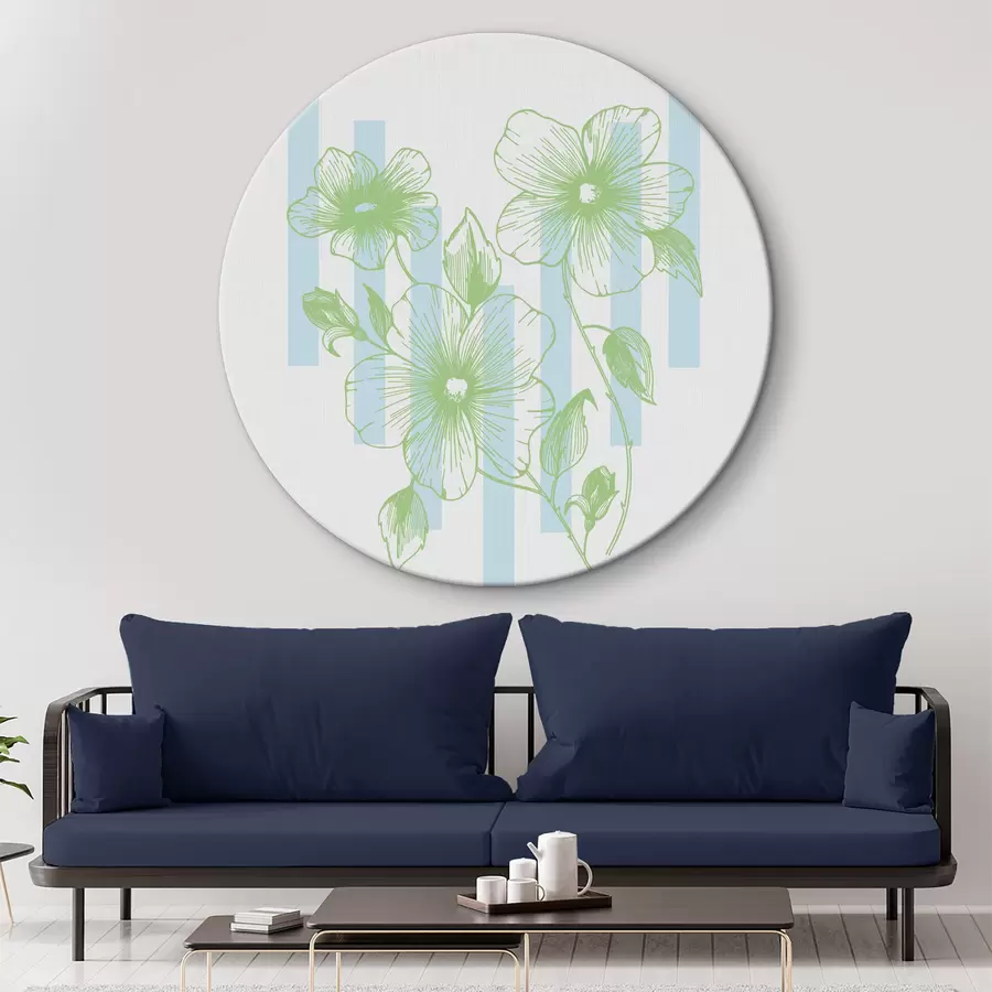 carta da parati Disegno di fiori sul muro nr. r38212