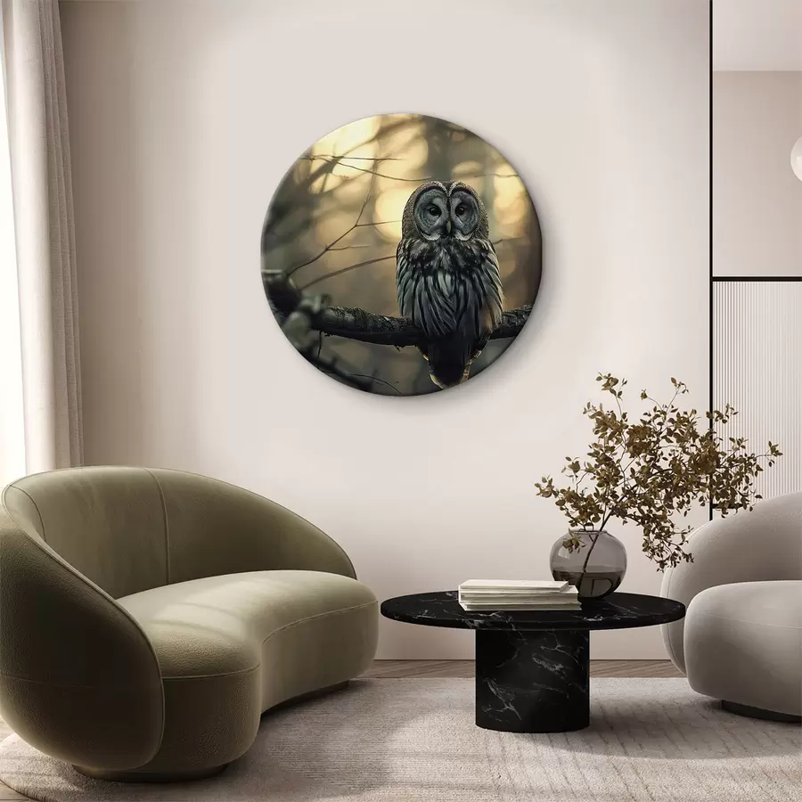 carta da parati Un gufo seduto su un ramo nr. r38248