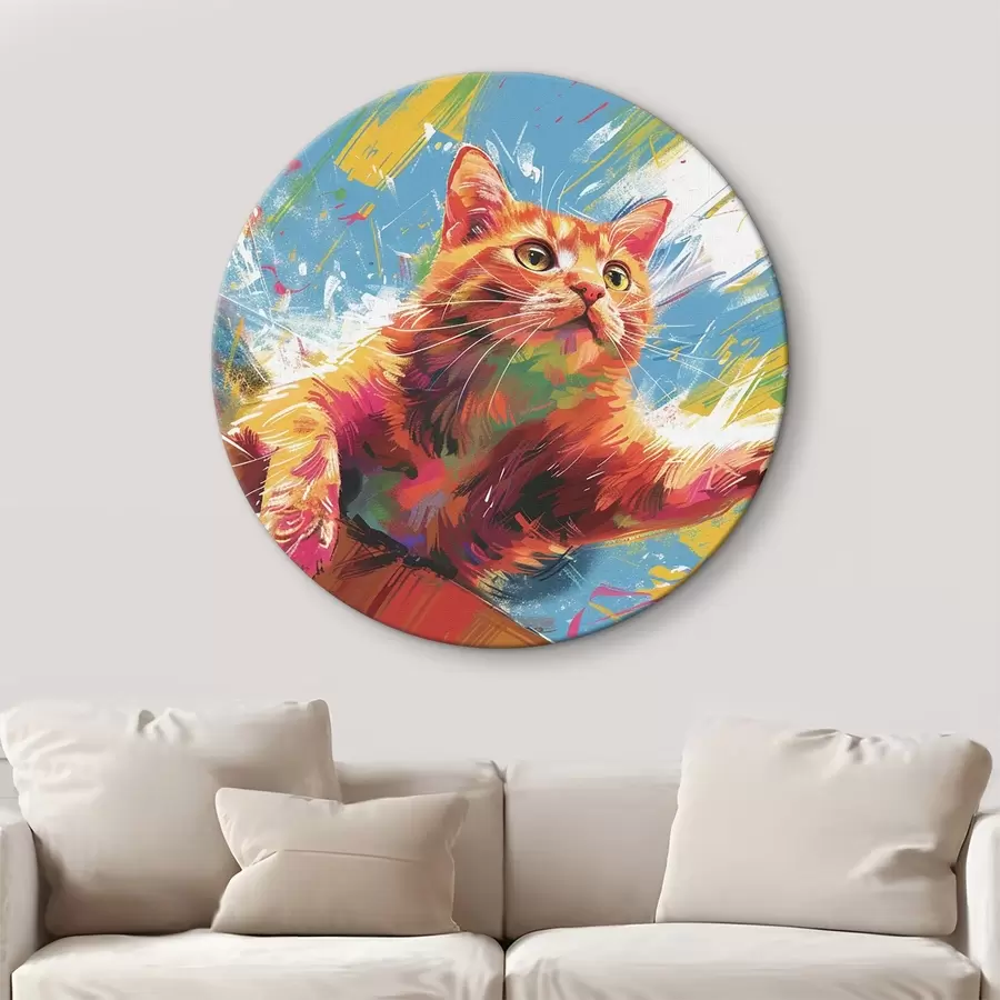 carta da parati Gatto che tira fuori la zampa nr. r38251