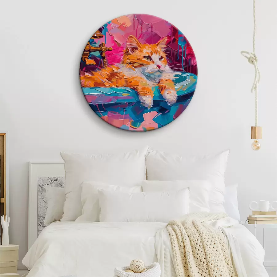 carta da parati Gatto sdraiato nel lavandino nr. r38255