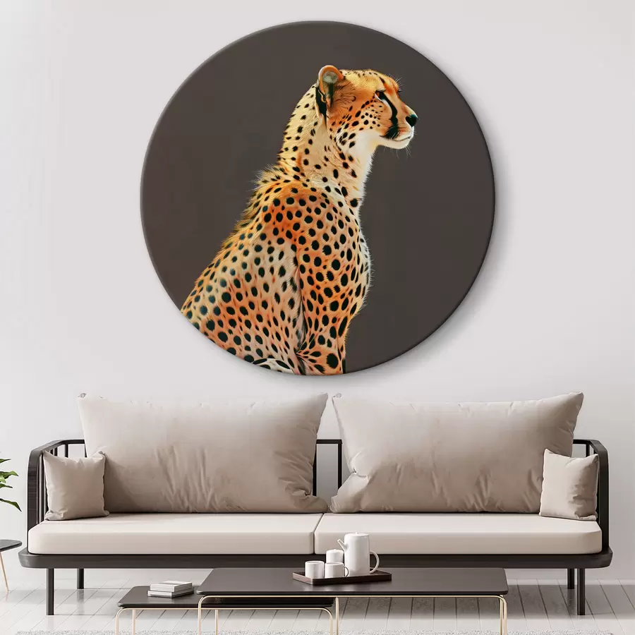 carta da parati Ghepardo seduto che guarda in lontananza nr. r38256