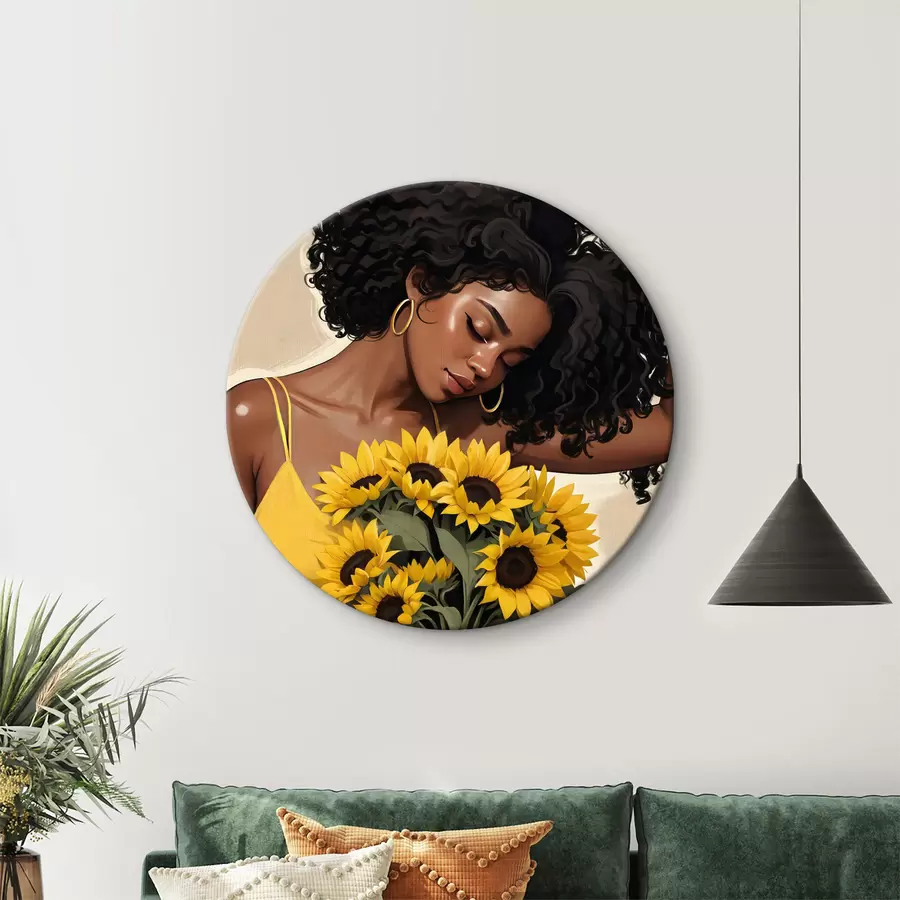 carta da parati La bellezza nell'eleganza di un girasole nr. r38287