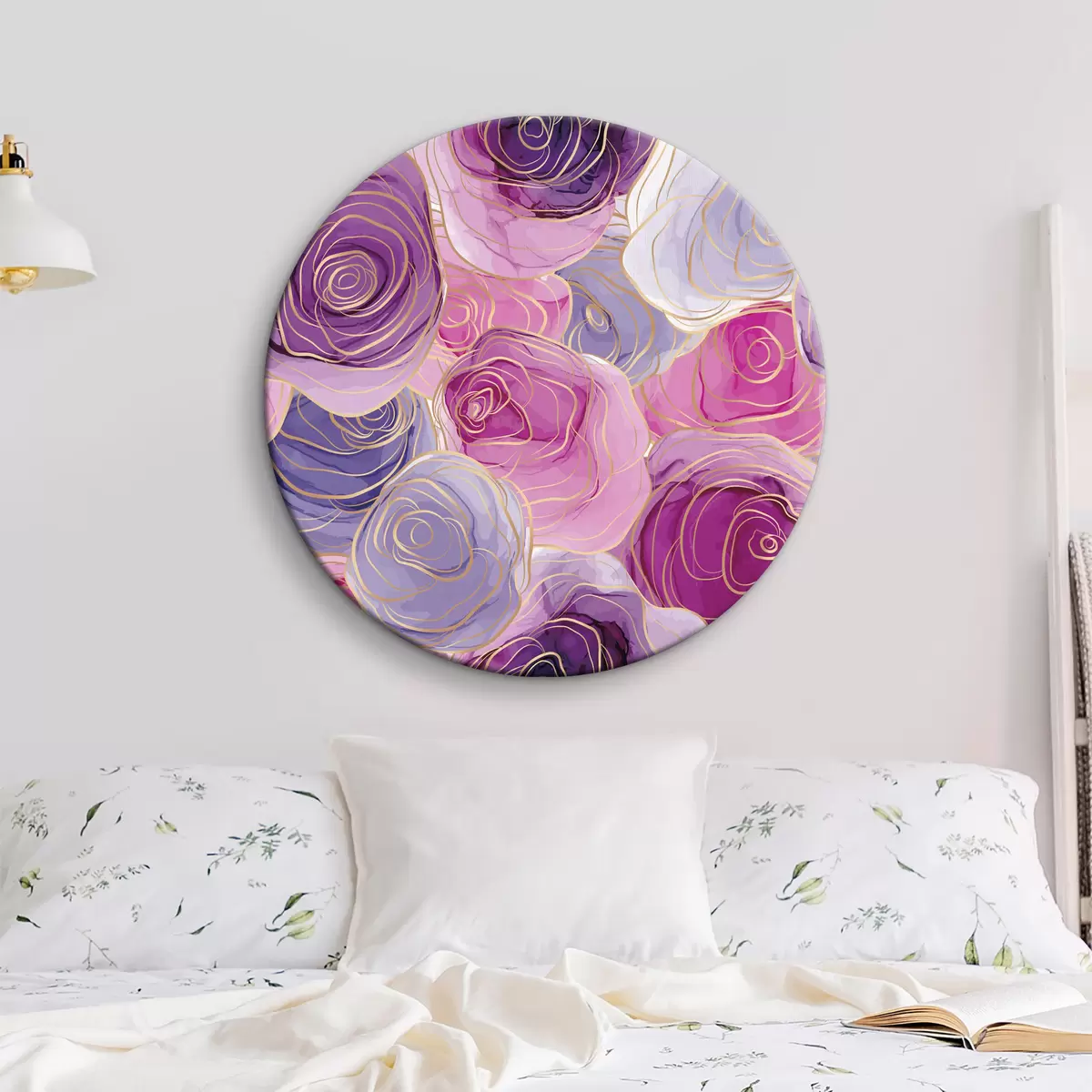 Quadri rotondi Primo piano di fiori r38335
