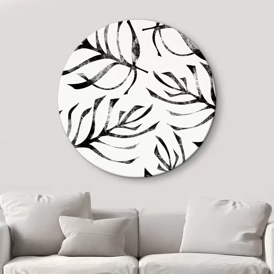 carta da parati Modello di foglie su sfondo bianco nr. r38340