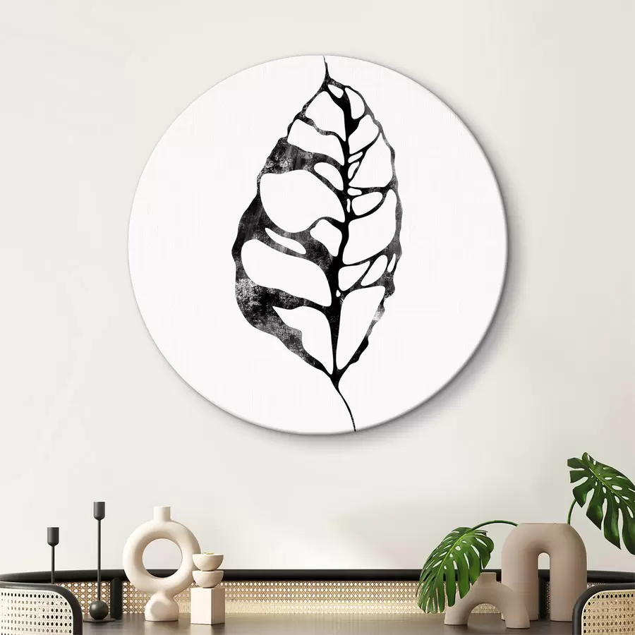 carta da parati Foglio in bianco e nero nr. r38344