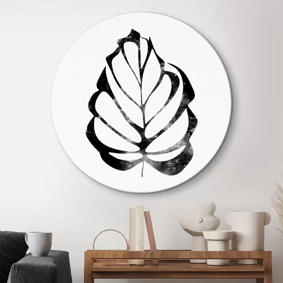 carta da parati Foglio in bianco e nero nr. r38346