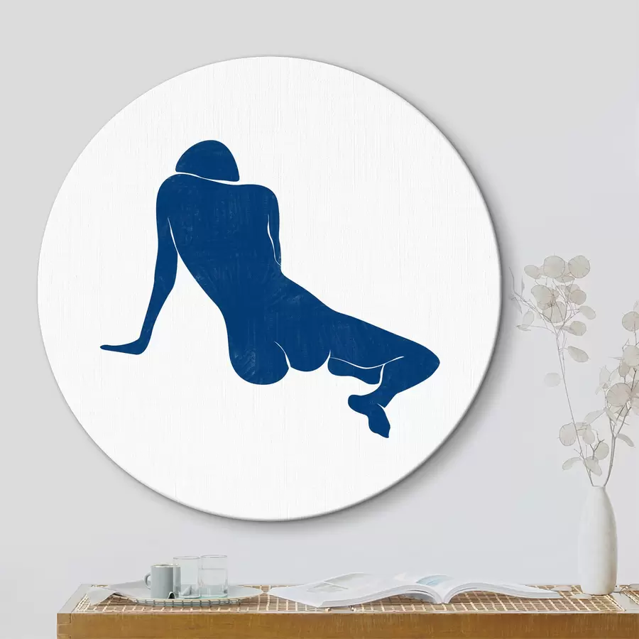 carta da parati Disegno blu di una persona sdraiata nr. r38385