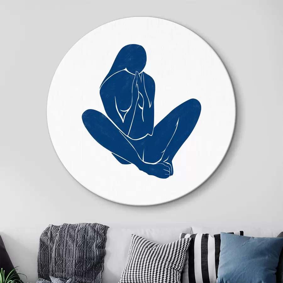 carta da parati Sagoma blu di una donna nr. r38388