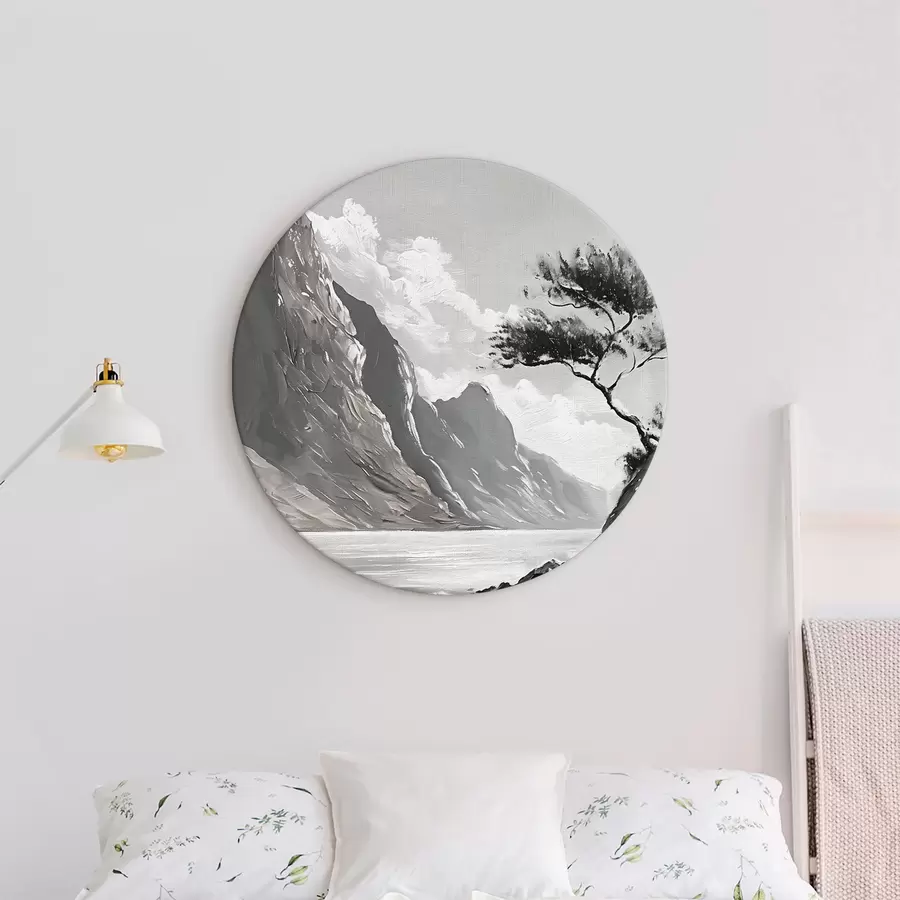 carta da parati Spiaggia con albero e specchio d'acqua nr. r38421