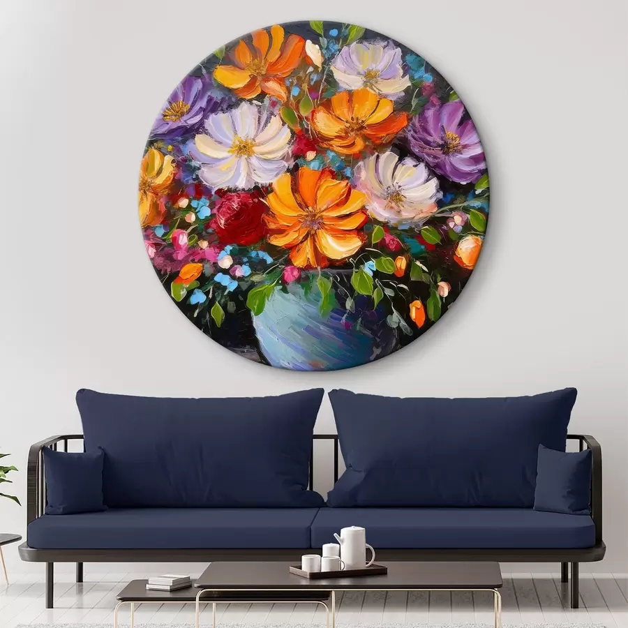 carta da parati Immagine di fiori in un vaso blu nr. r38658