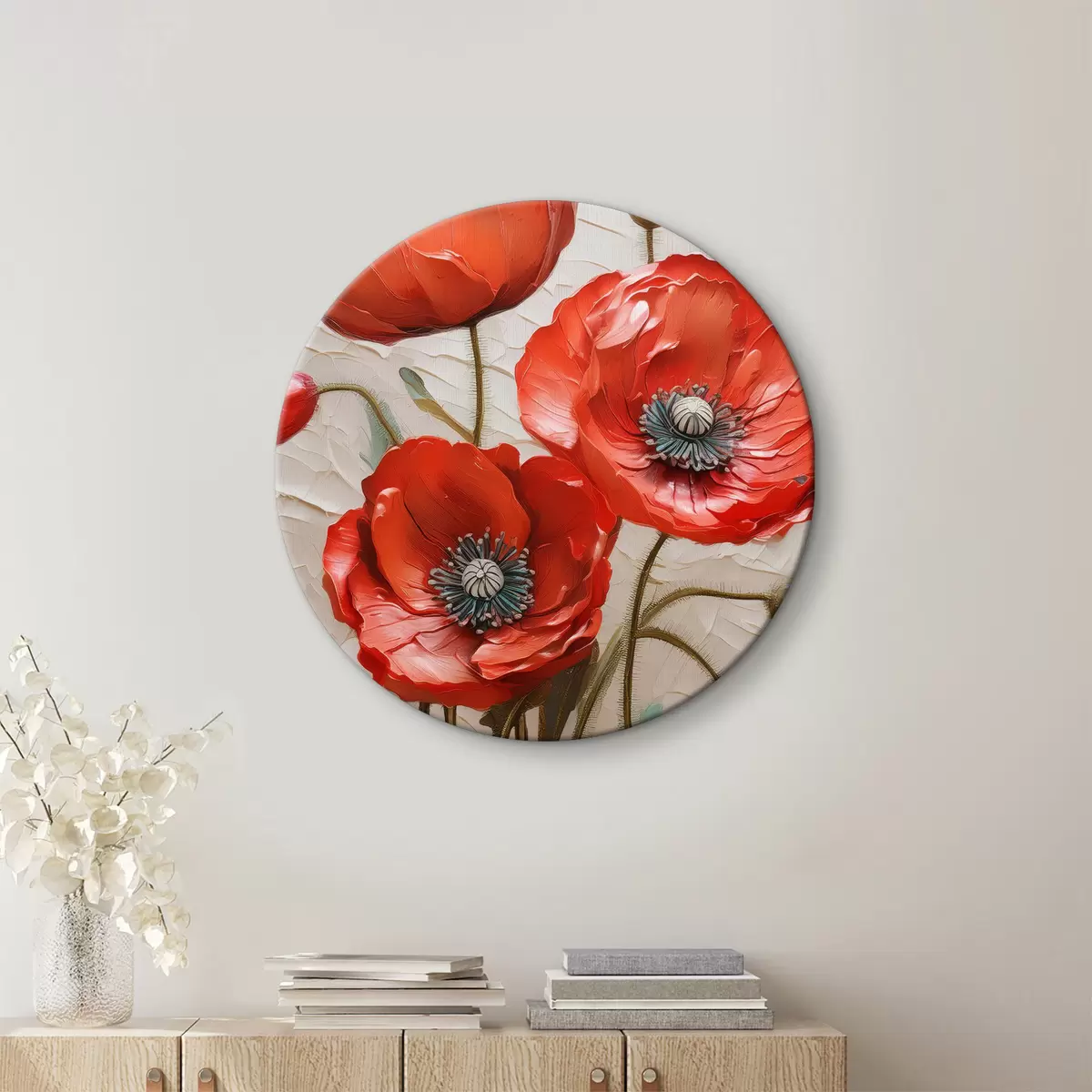 Quadri rotondi Primo piano di fiori r38733