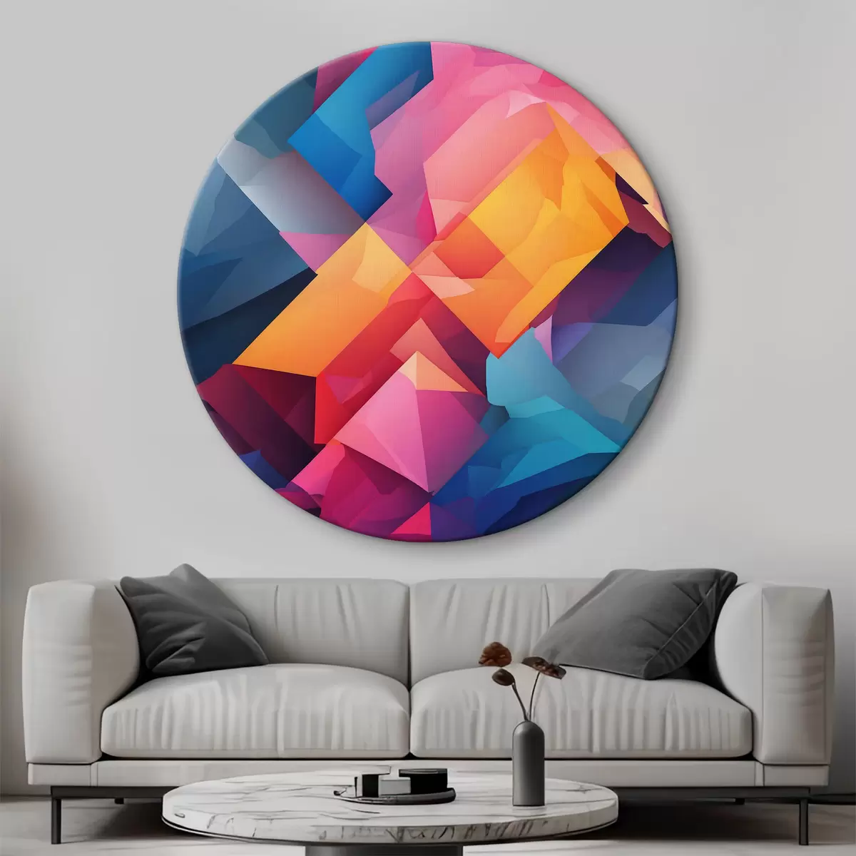 Quadri rotondi Immagine geometrica astratta r39848