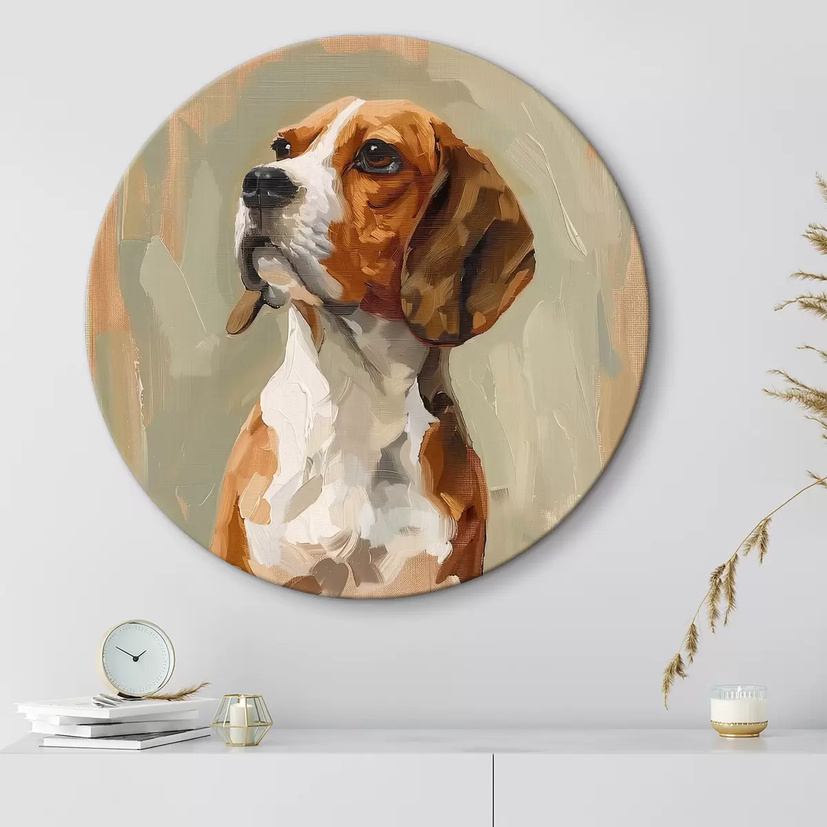 Quadri rotondi Beagle r40444