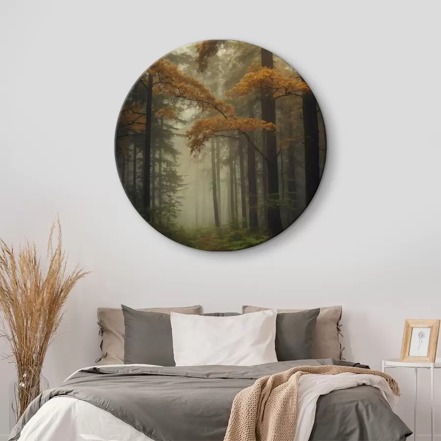 carta da parati Nebbia nella foresta autunnale nr. r40474