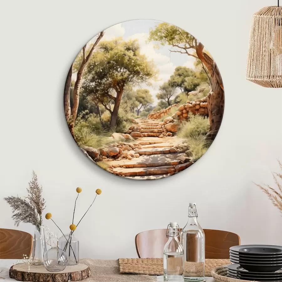 carta da parati Sentiero nel parco imitazione dell'acquerello nr. r40804