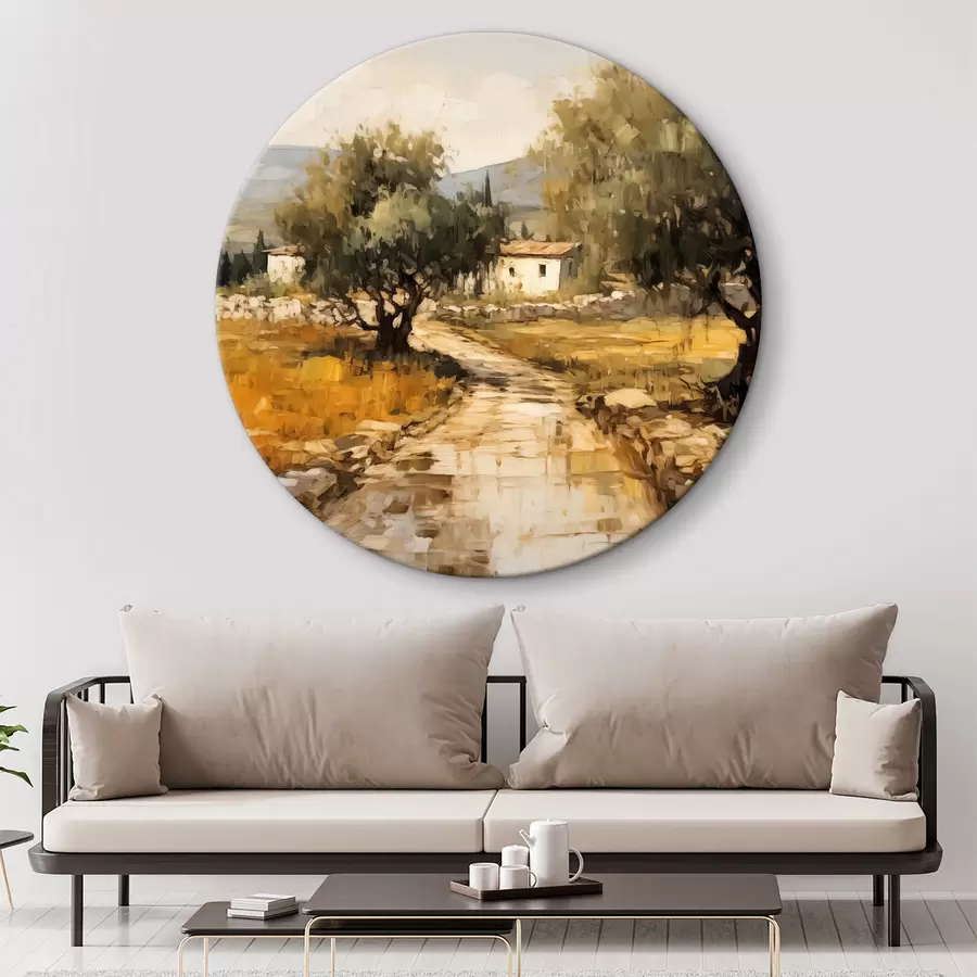 carta da parati Strada per il villaggio, ulivi nr. r40810