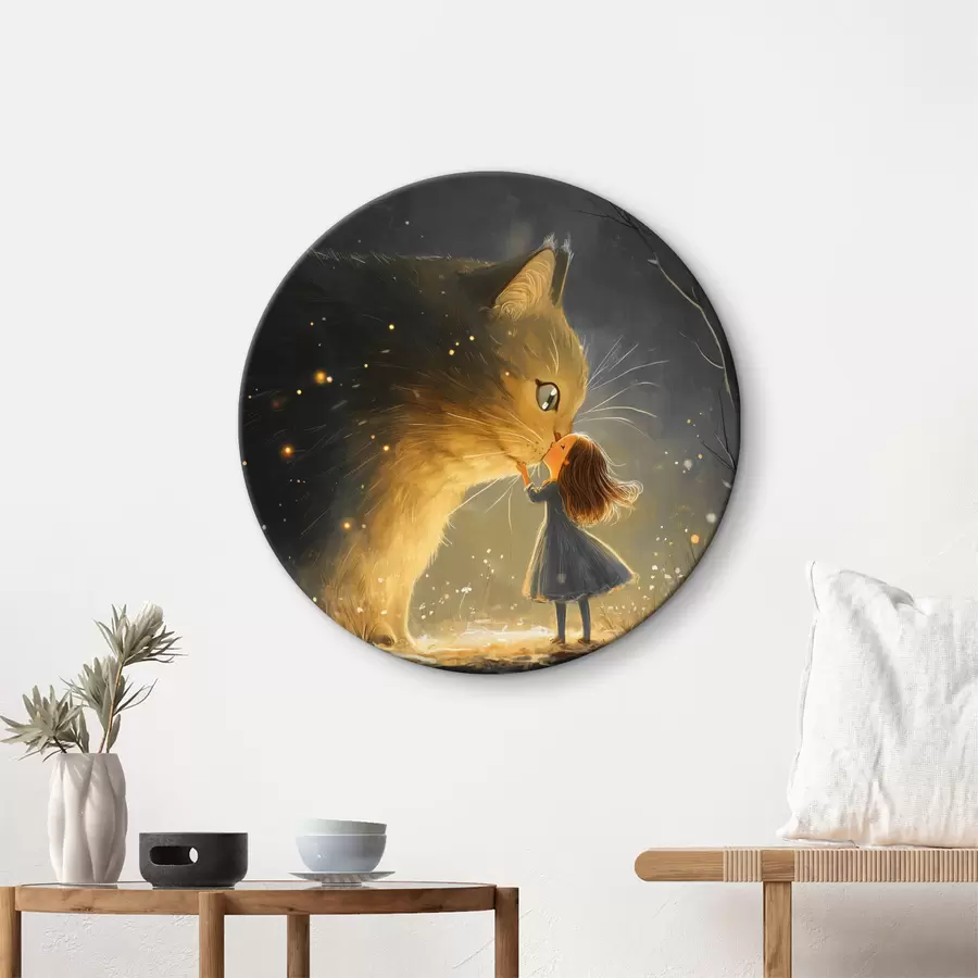 carta da parati La ragazza bacia il gatto nr. r40825