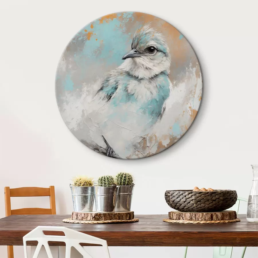 carta da parati Uccello su un ramo su uno sfondo astratto nr. r40853