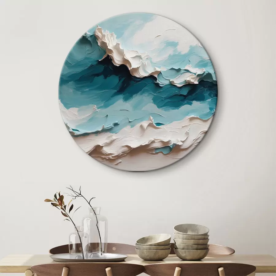 carta da parati Onda astratta e schiuma del mare nr. r40859