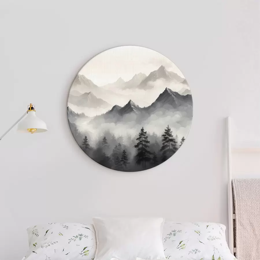 carta da parati Foresta e montagne nella nebbia nr. r40866