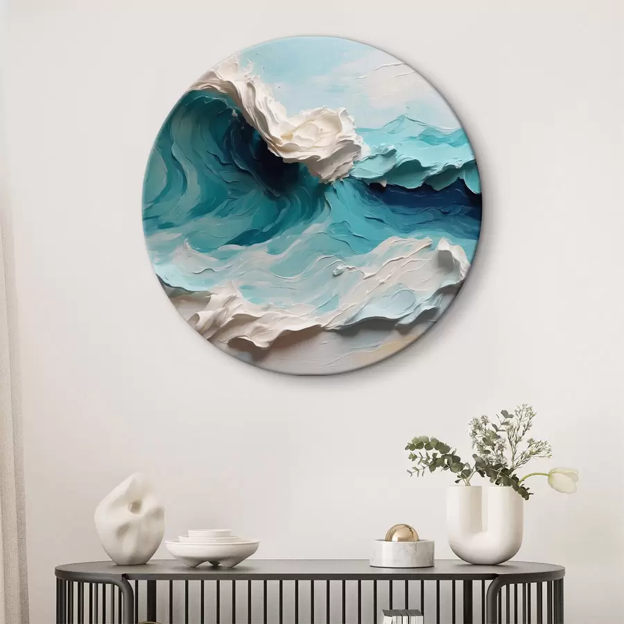 carta da parati Onda marina astratta in olio nr. r40867