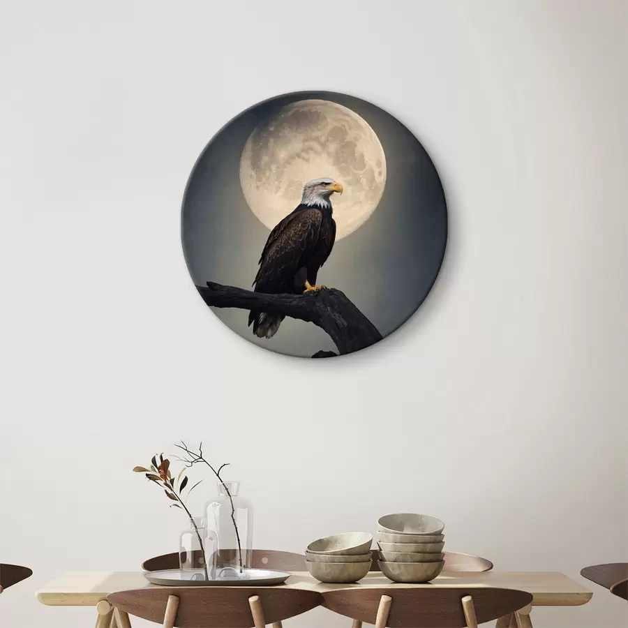 carta da parati Un'aquila sullo sfondo della luna piena nr. r40871