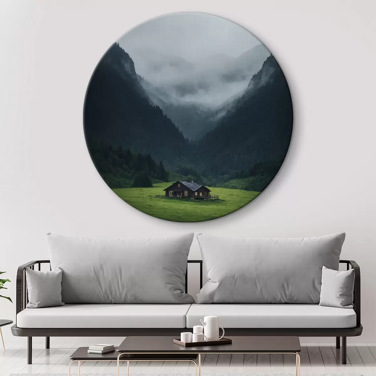 Quadri rotondi Casa in montagna r40875