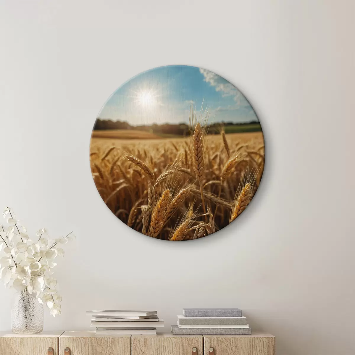 Quadri rotondi Campo di grano r40877