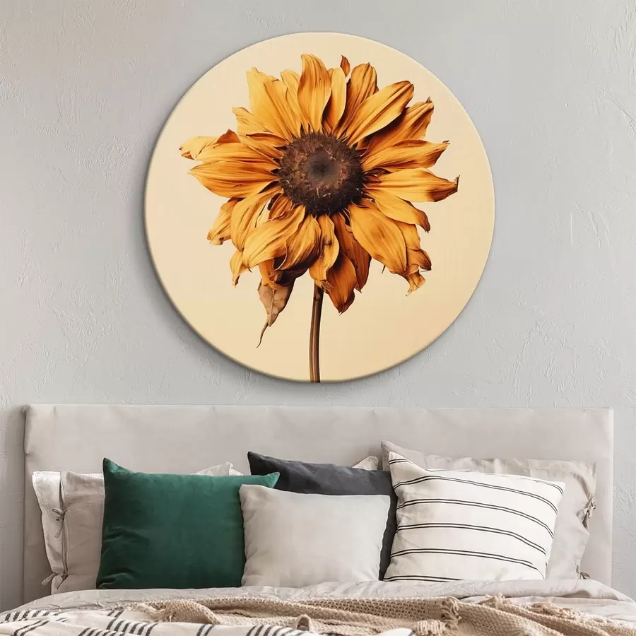 carta da parati Fiore secco con petali gialli - minimalismo nr. r40882