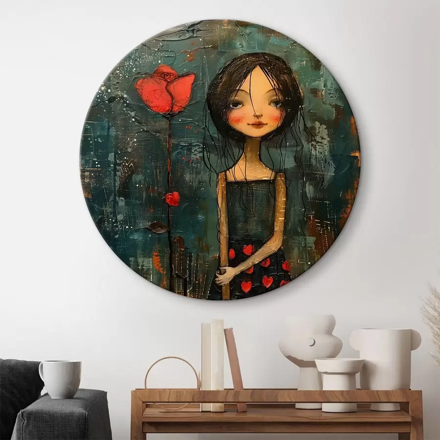 carta da parati Ragazza con un fiore nr. r40897