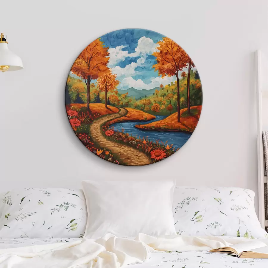 carta da parati Paesaggio autunnale ad acquerello nr. r40900