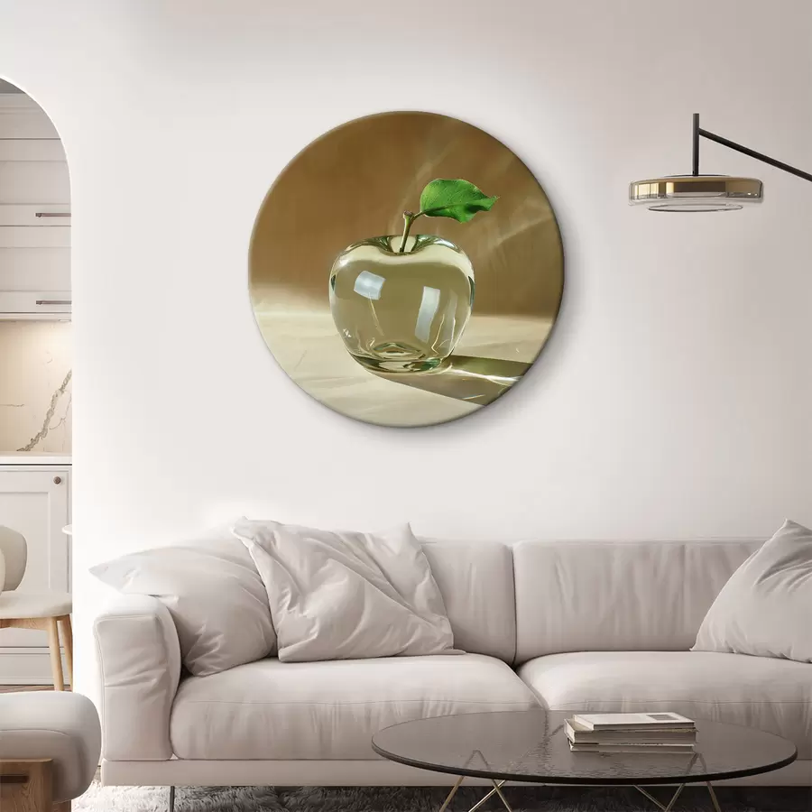 carta da parati Mela di vetro trasparente su sfondo chiaro nr. r40913