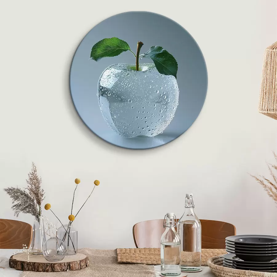 carta da parati Mela di vetro con gocce di rugiada nr. r40914