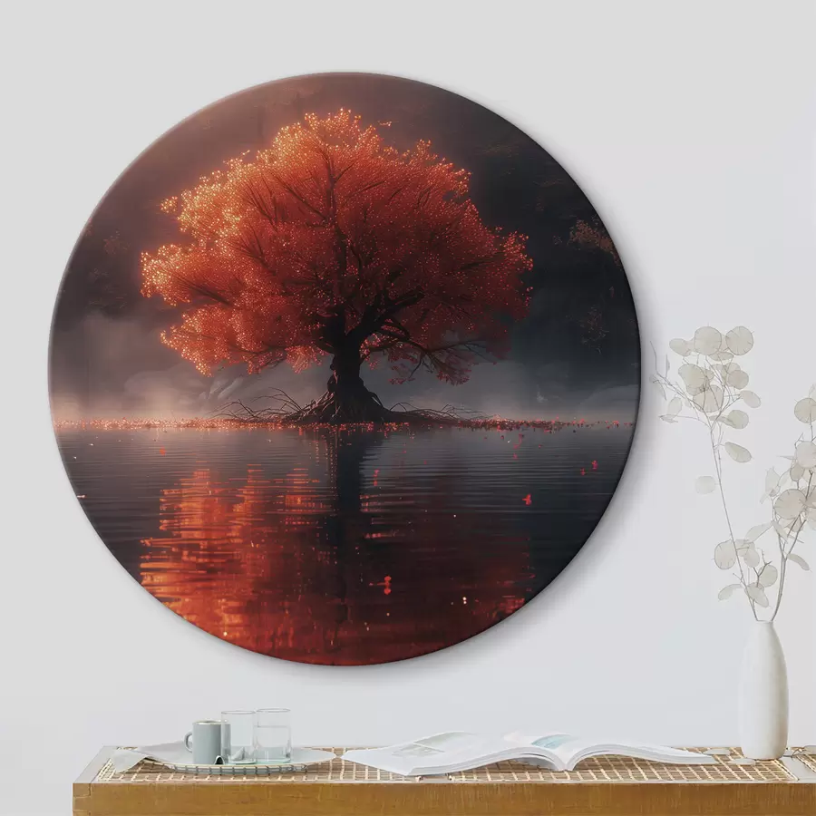 carta da parati Albero rigoglioso sull'acqua nr. r40933