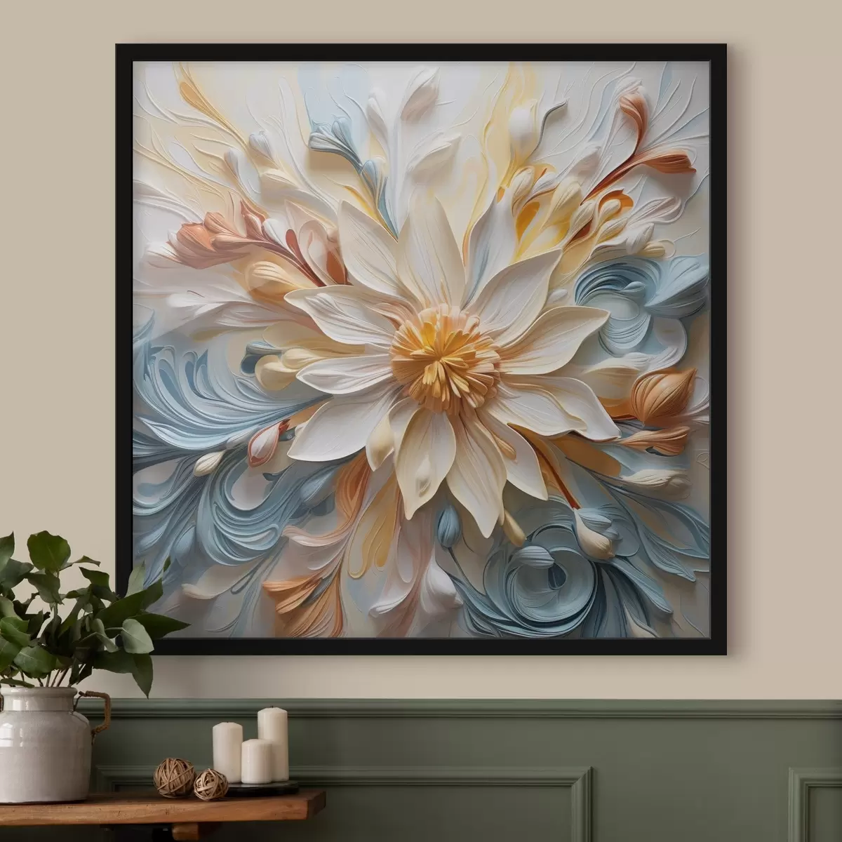 Poster Astrazione floreale, modellazione per imitazione f42188